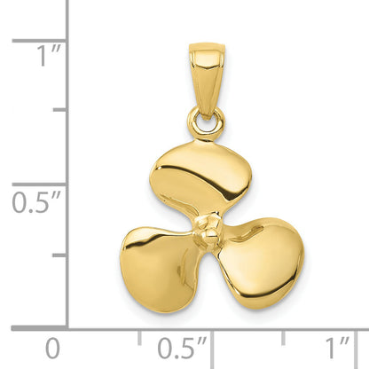 10K Yellow Gold 10K Polished 3-D Propeller Pendant