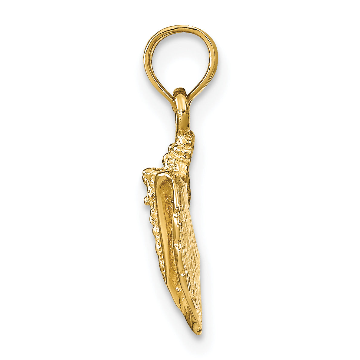 10K Yellow Gold Conch Shell Pendant