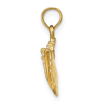10K Yellow Gold Conch Shell Pendant