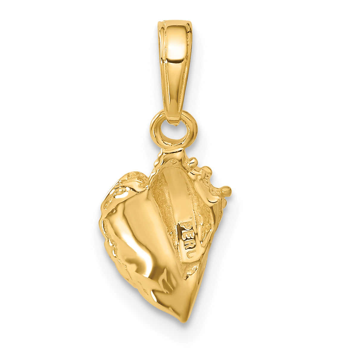 10K Yellow Gold Conch Shell Pendant