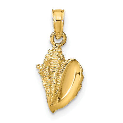 10K Yellow Gold Conch Shell Pendant