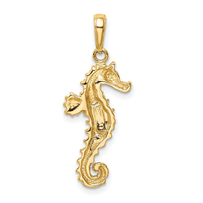 10K Yellow Gold Seahorse Pendant