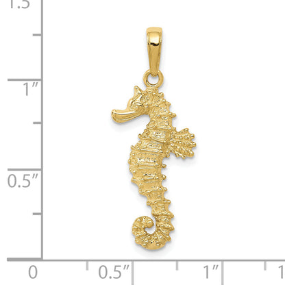 10K Yellow Gold Seahorse Pendant