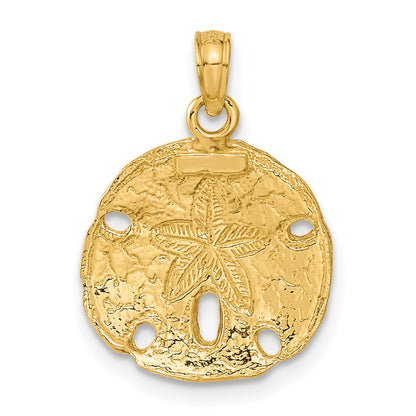 10K Yellow Gold 10K Polished Sand Dollar Pendant