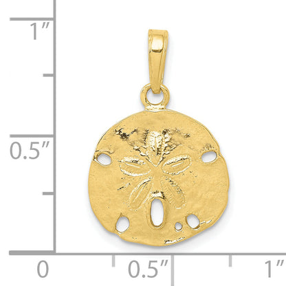 10K Yellow Gold 10K Polished Sand Dollar Pendant