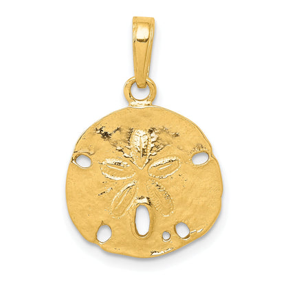 10K Yellow Gold 10K Polished Sand Dollar Pendant