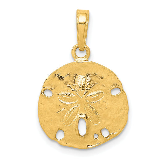 10K Yellow Gold 10K Polished Sand Dollar Pendant