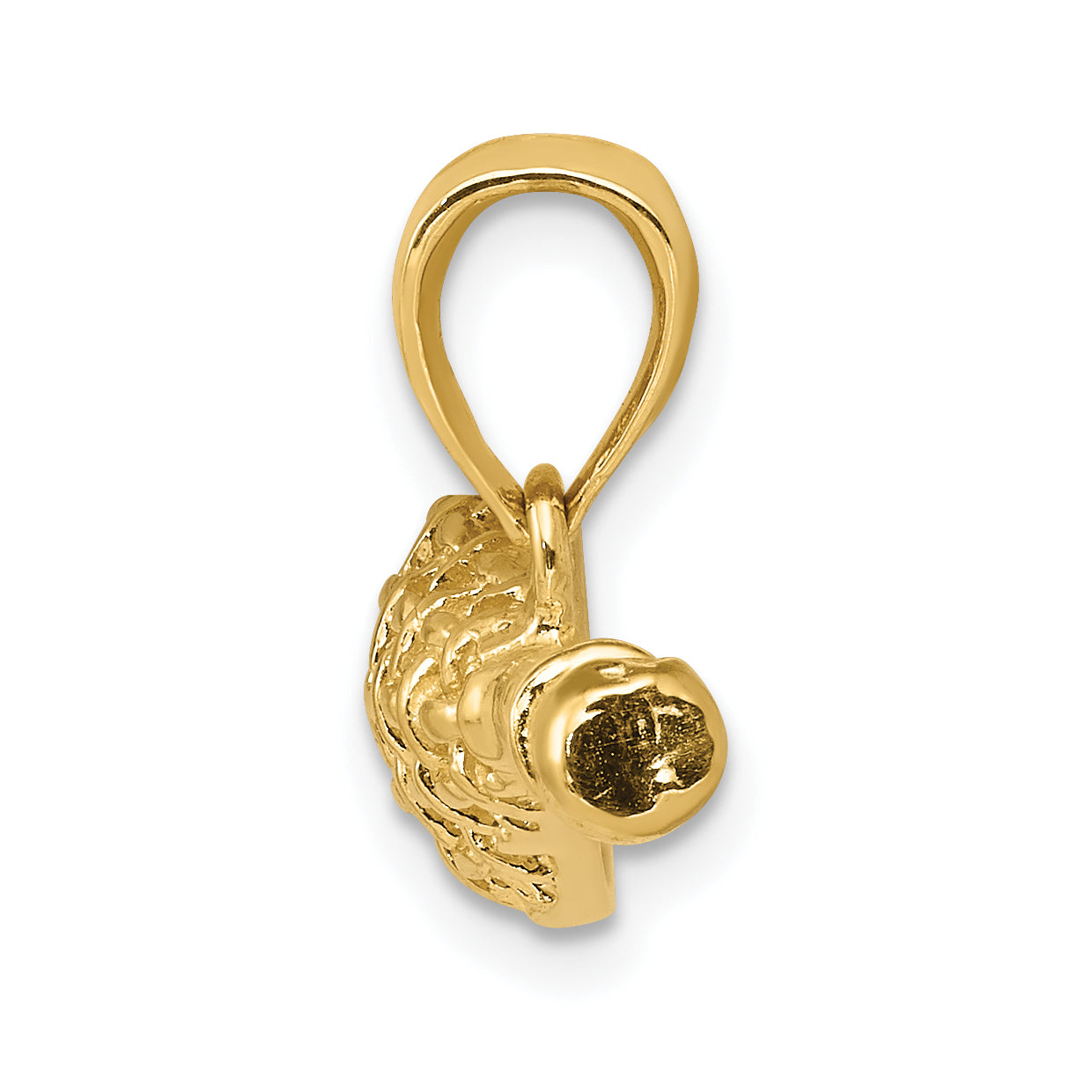 10K Yellow Gold 10K Solid Polished 3-D Lacrosse Stick Pendant