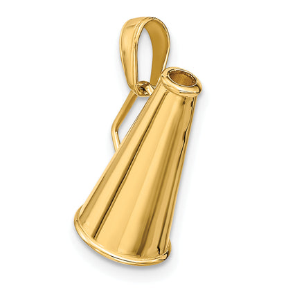 10K Yellow Gold 10K Polished 3-D Small Megaphone Pendant