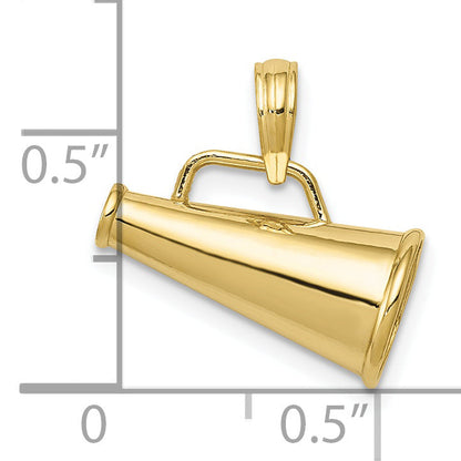 10K Yellow Gold 10K Polished 3-D Small Megaphone Pendant
