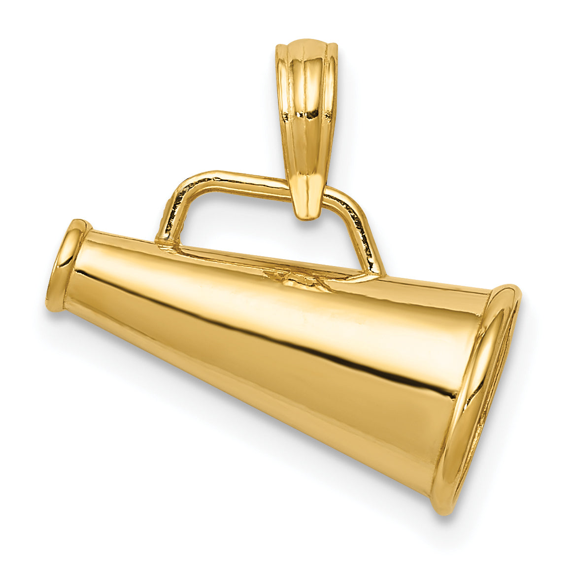 10K Yellow Gold 10K Polished 3-D Small Megaphone Pendant