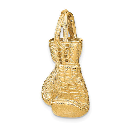 10K Yellow Gold 10K Hollow Polished 3-D Boxing Glove Pendant