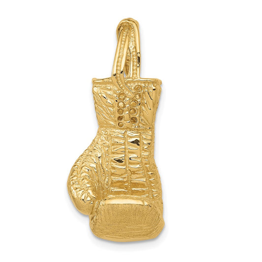 10K Yellow Gold 10K Hollow Polished 3-D Boxing Glove Pendant