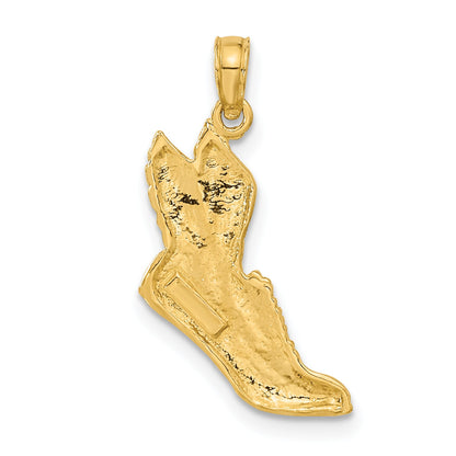 10K Yellow Gold 10K Polished Running Shoe Pendant