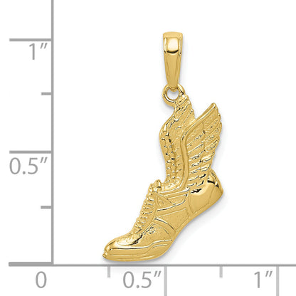 10K Yellow Gold 10K Polished Running Shoe Pendant