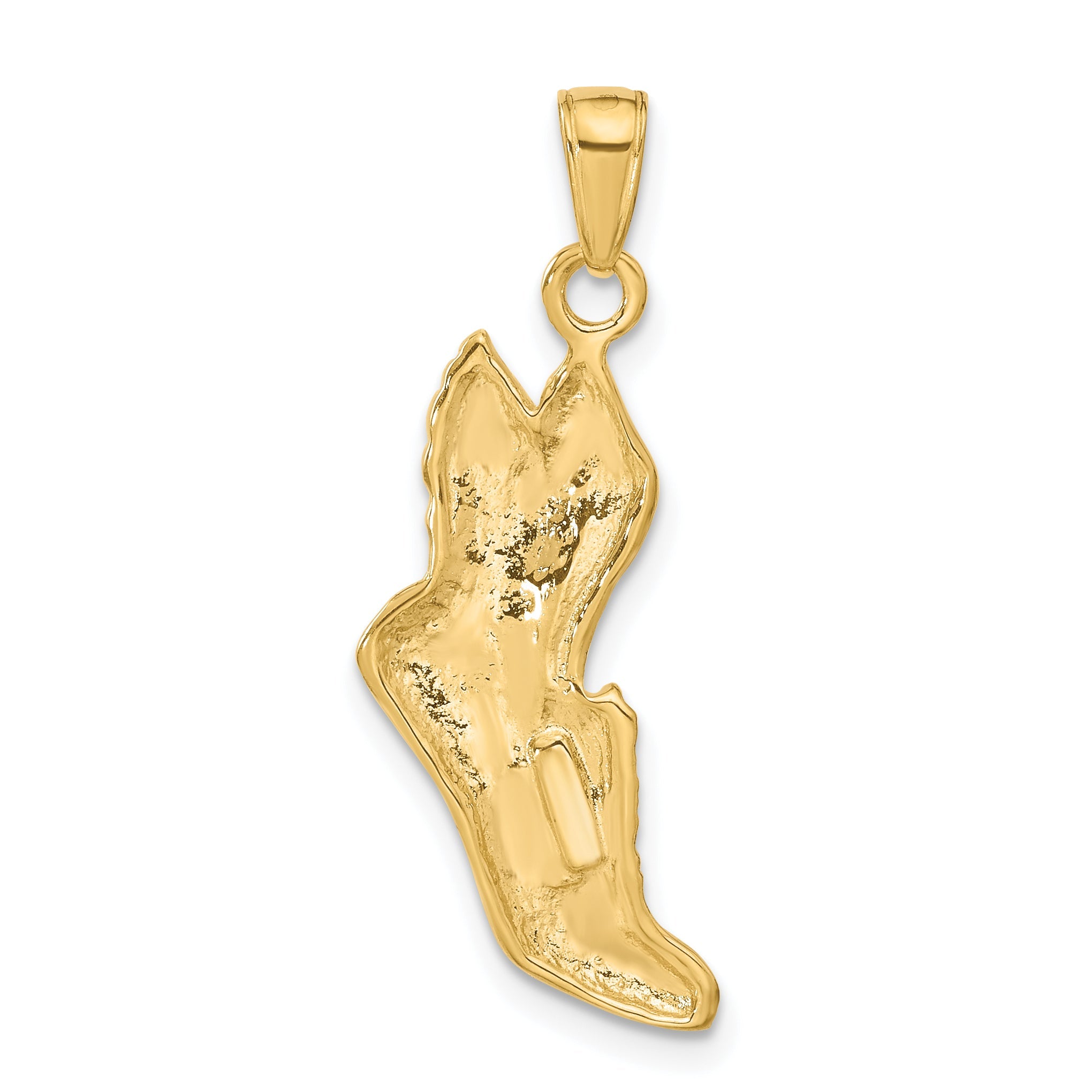 10K Yellow Gold 10K Polished Running Shoe Pendant