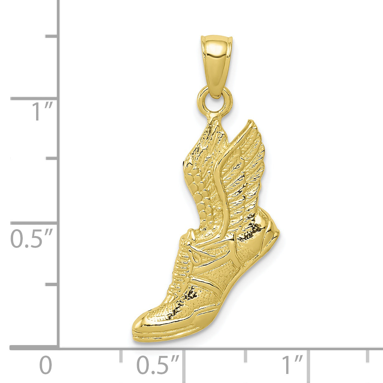 10K Yellow Gold 10K Polished Running Shoe Pendant