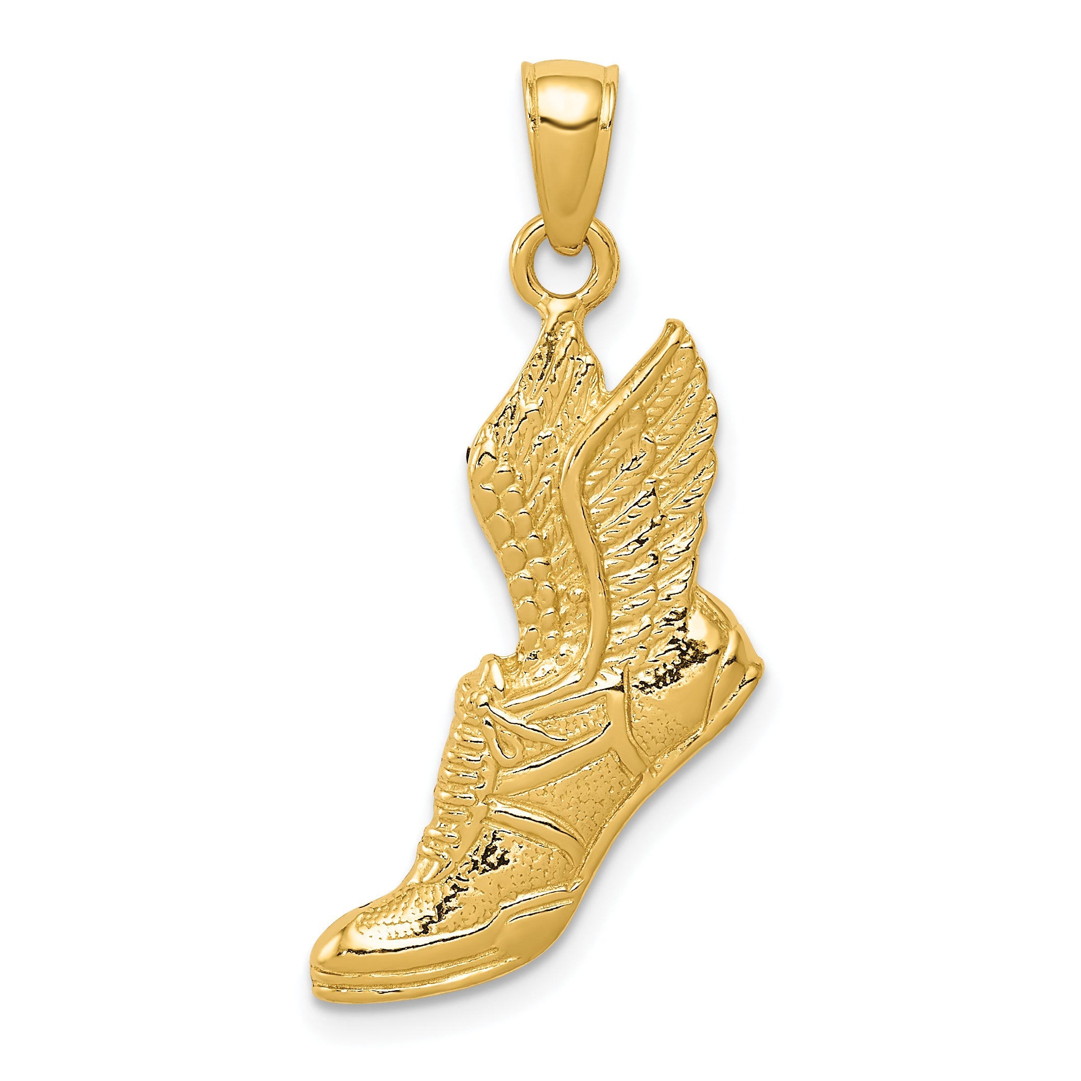 10K Yellow Gold 10K Polished Running Shoe Pendant
