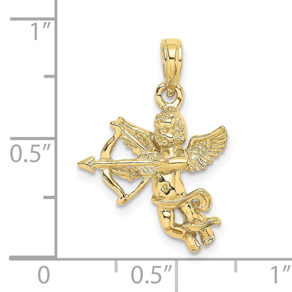 10K Yellow Gold Cupid W/Bow And Arrow Charm