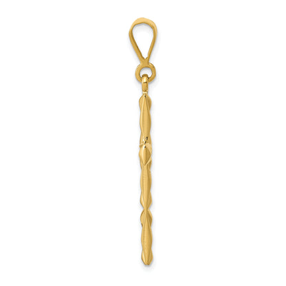 10K Yellow Gold Reversible Latin Cross Pendant