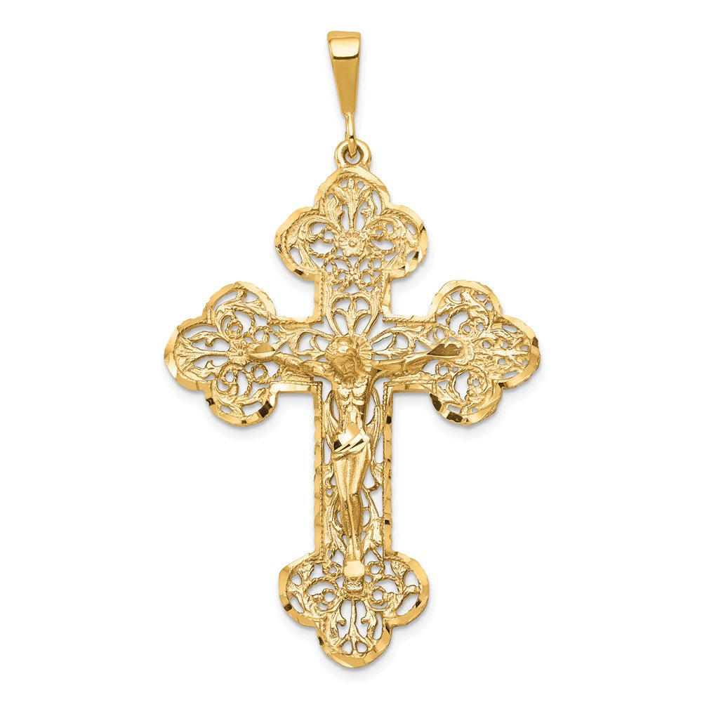 10k Yellow Gold Crucifix Charm