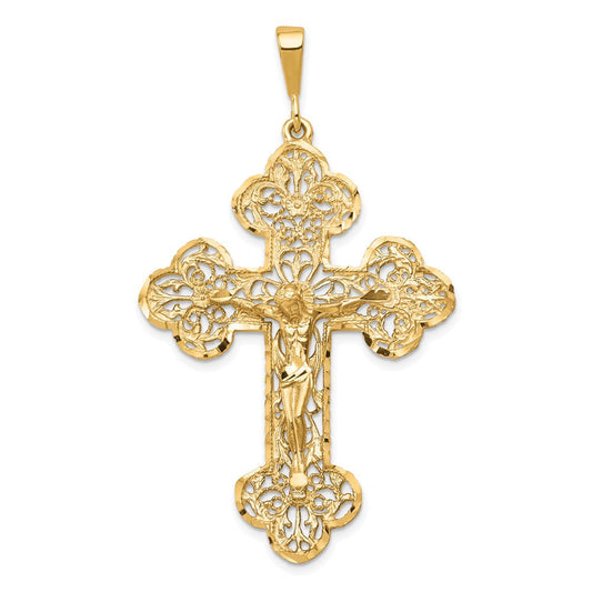 10k Yellow Gold Crucifix Charm
