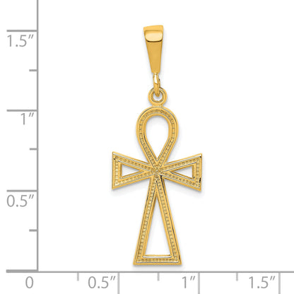 10k Yellow Gold Ankh Cross Charm