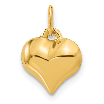 10K Yellow Gold 10K Polished 3-D Heart Pendant