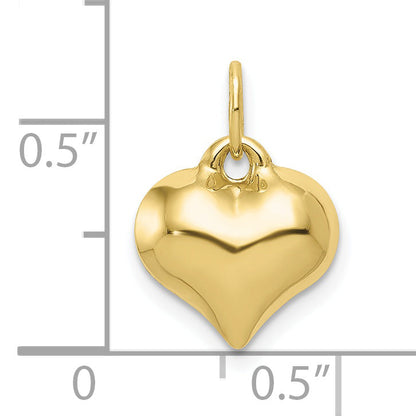 10K Yellow Gold 10K Polished 3-D Heart Pendant