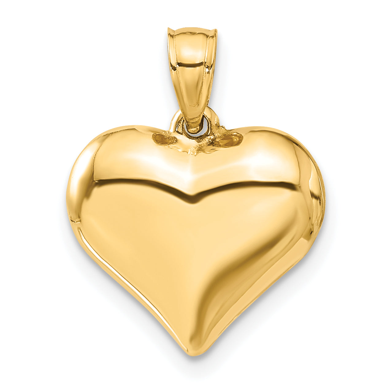 10K Yellow Gold 10K Polished 3-D Heart Pendant