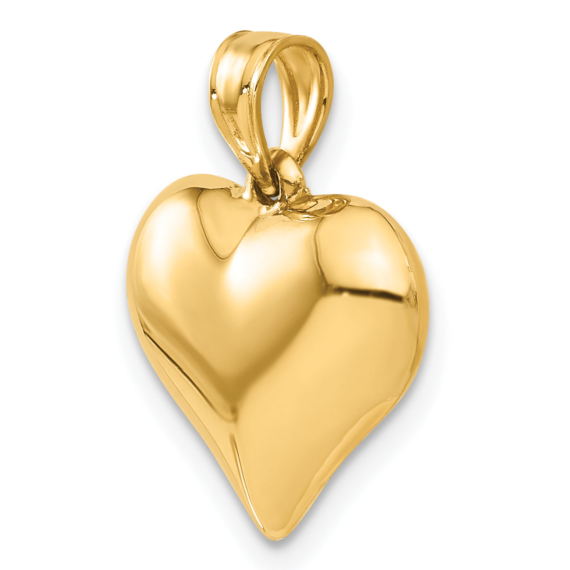10K Yellow Gold 10K Polished 3-D Heart Pendant