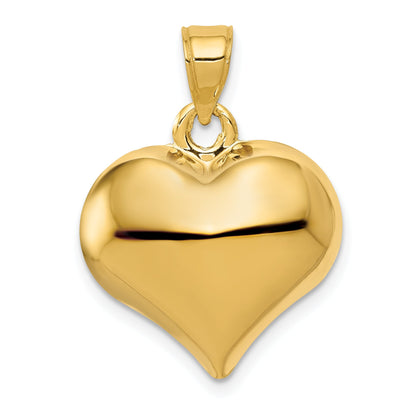 10K Yellow Gold 10K Polished 3-D Heart Pendant
