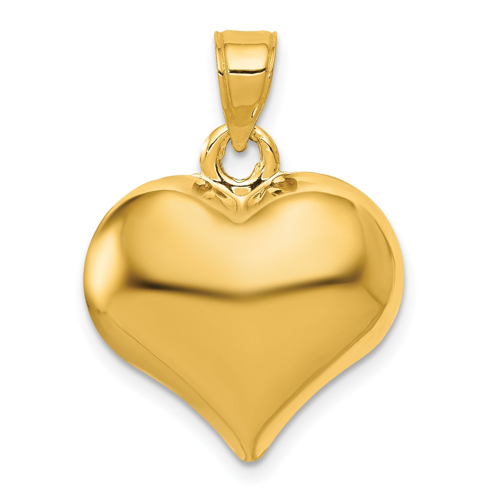 10K Yellow Gold 10K Polished 3-D Heart Pendant
