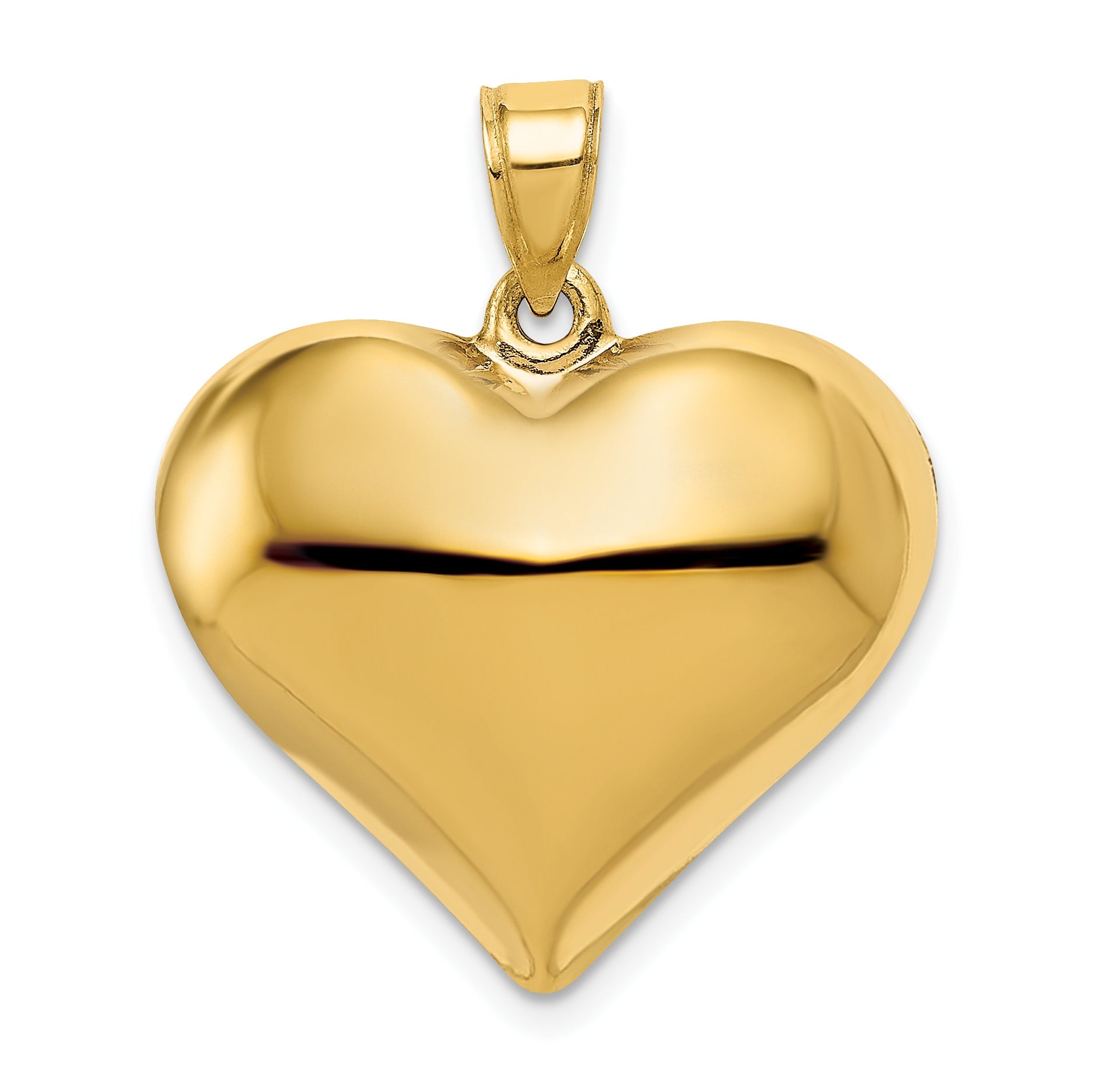 10K Yellow Gold 10K Polished 3-D Heart Pendant