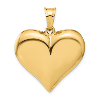 10K Yellow Gold 10K Polished 3-D Heart Pendant