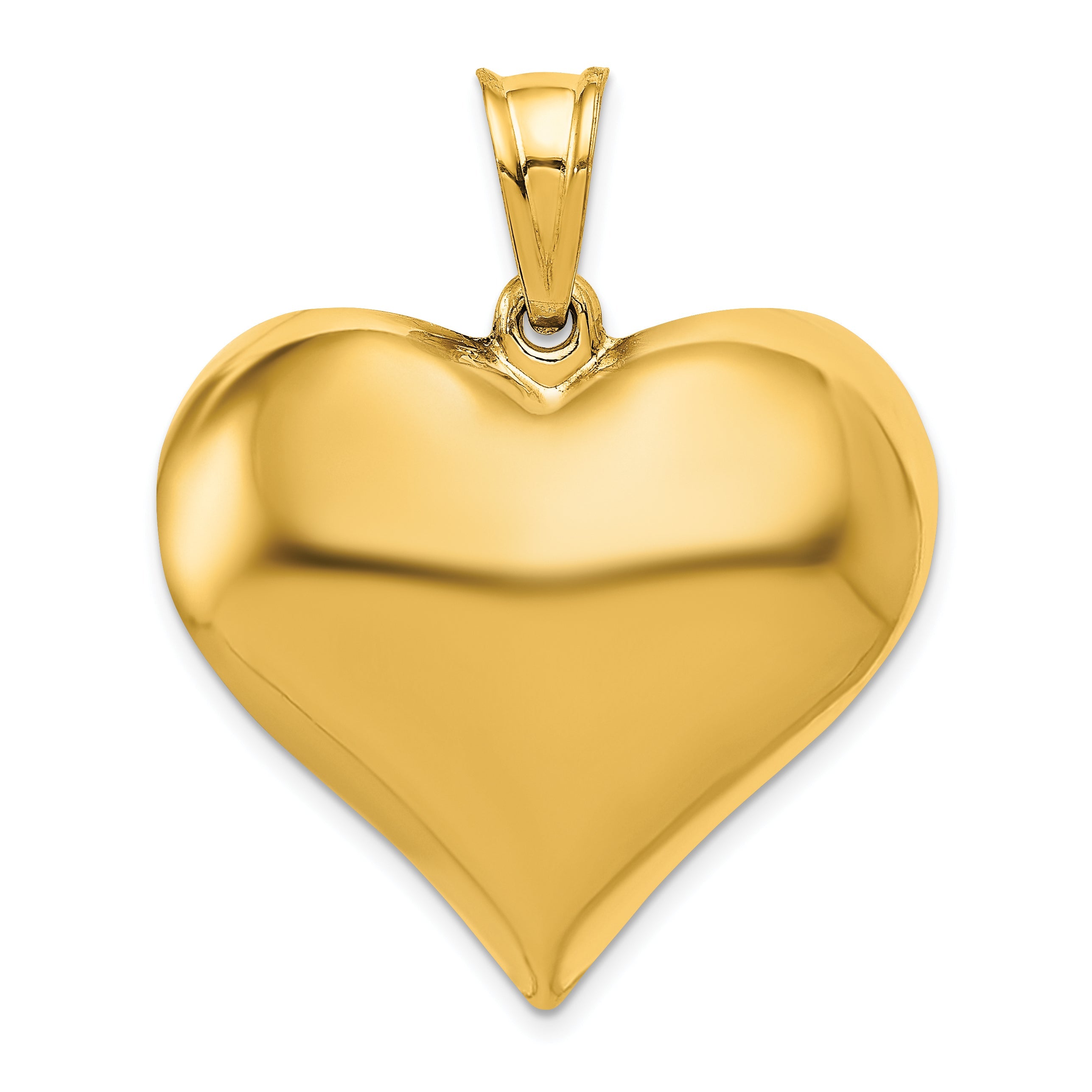 10K Yellow Gold 10K Polished 3-D Heart Pendant