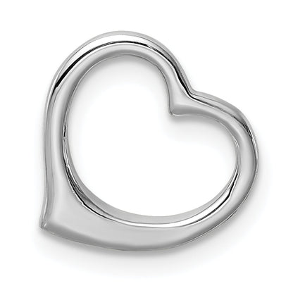 10K White Gold 10K Polished Heart Chain Slide