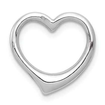 10K White Gold 10K Polished Heart Chain Slide