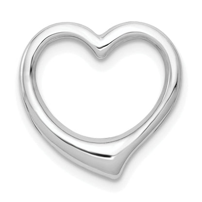 10K White Gold 10K Polished Heart Chain Slide