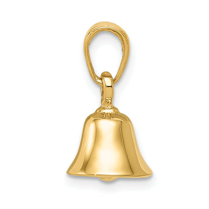 10K Yellow Gold 10K 3-D Moveable Bell Pendant