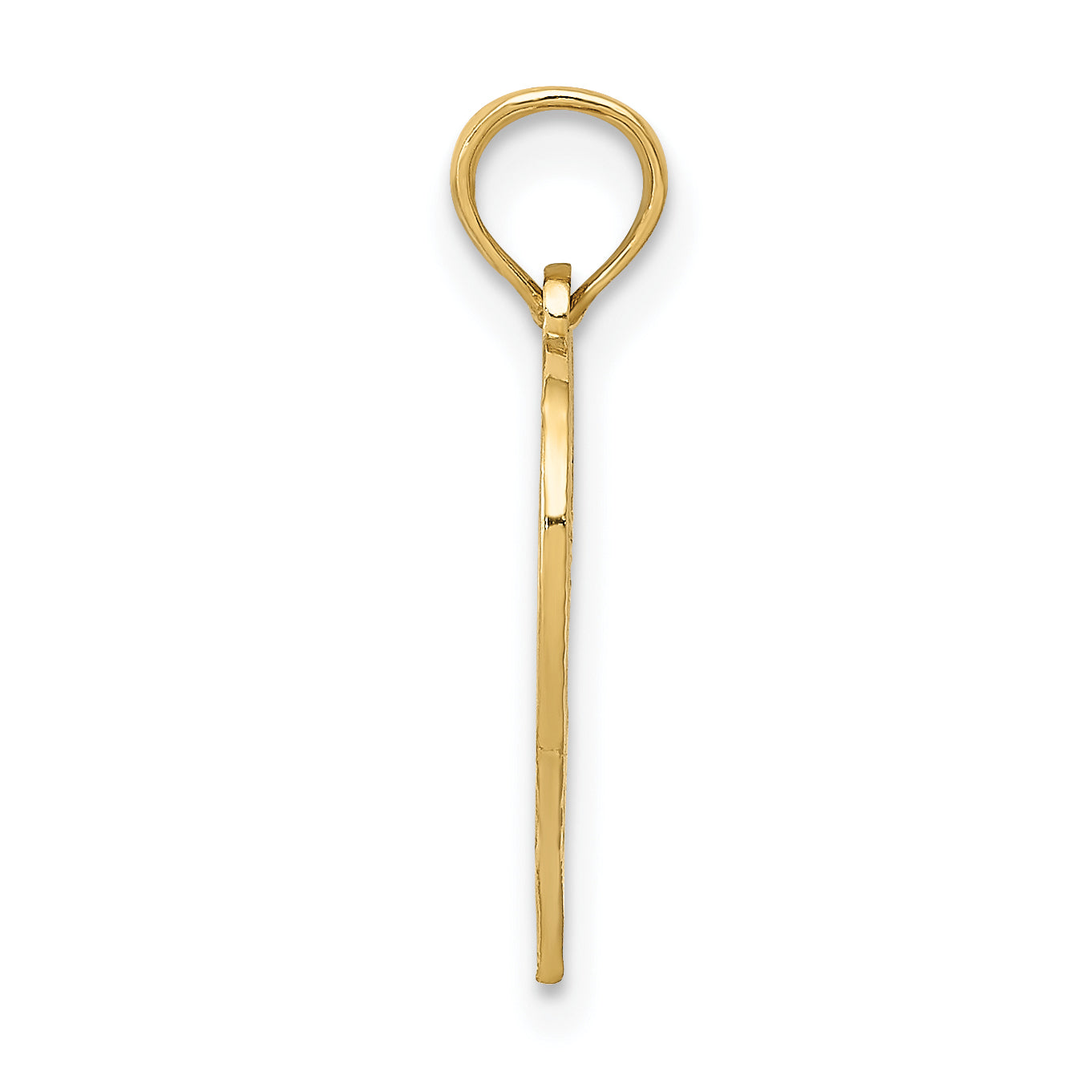 10K Yellow Gold 50 In Heart Cut-Out Pendant