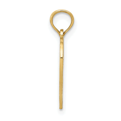 10K Yellow Gold 50 In Heart Cut-Out Pendant