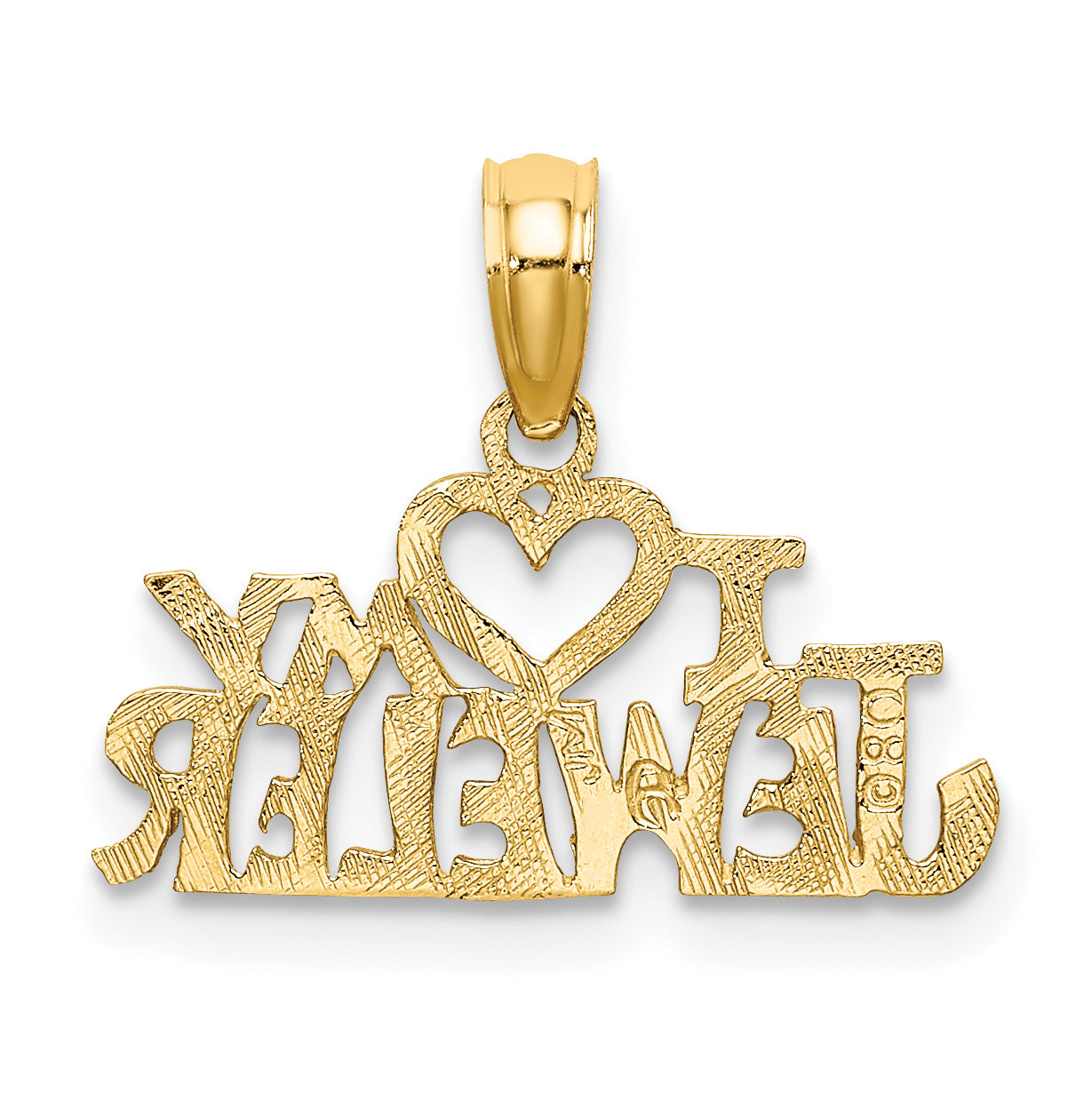 10K Yellow Gold I Heart My Jeweler Charm