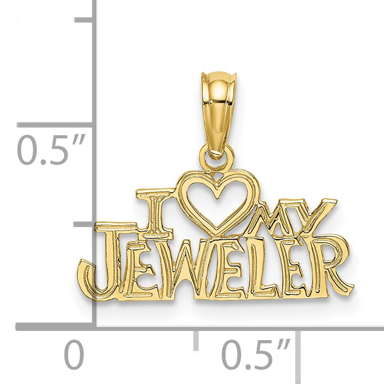 10K Yellow Gold I Heart My Jeweler Charm
