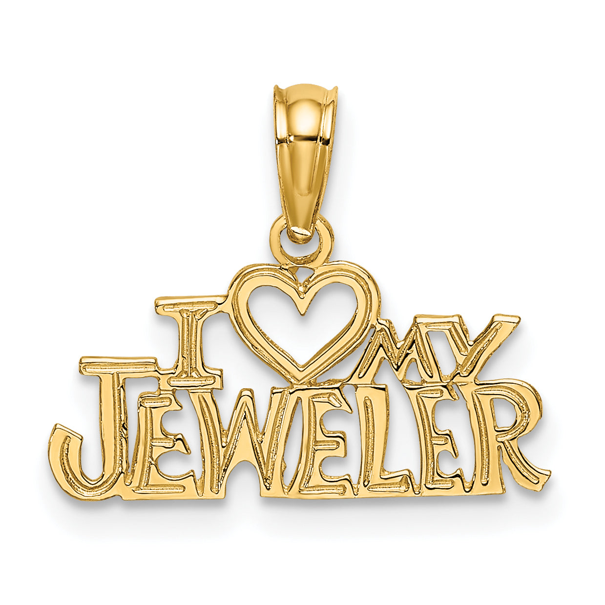 10K Yellow Gold I Heart My Jeweler Charm