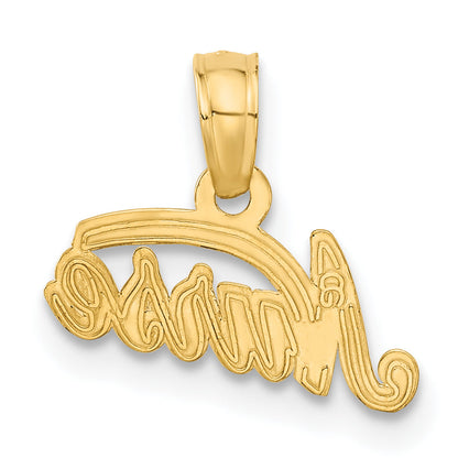 10K Yellow Gold 10K Nurse Pendant