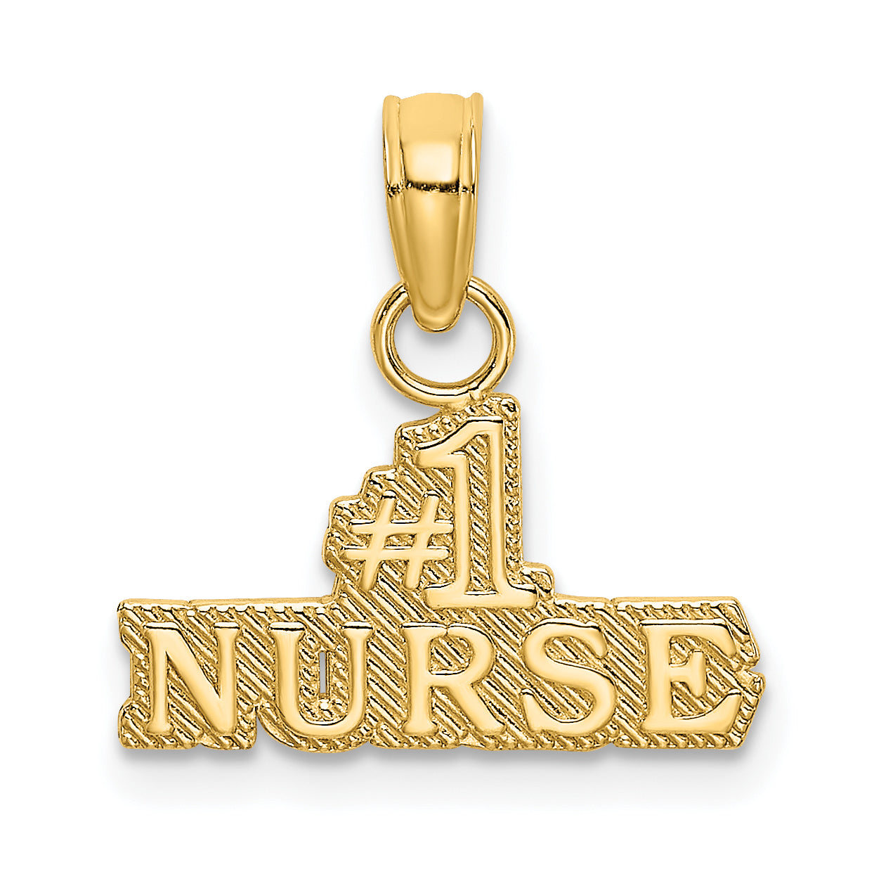 10K Yellow Gold 10K #1 Nurse Pendant