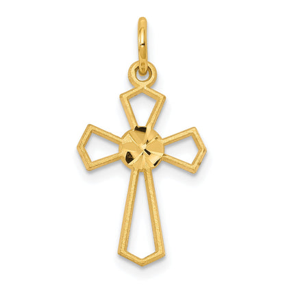 10k Yellow Gold Cross Charm