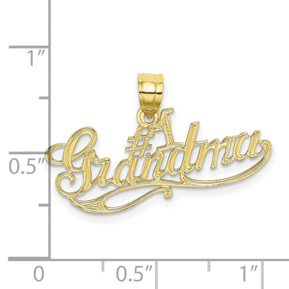 10K Yellow Gold 10K #1 Grandma Pendant