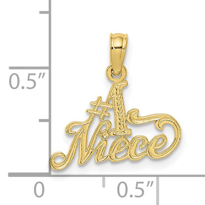 10K Yellow Gold #1 Niece Charm